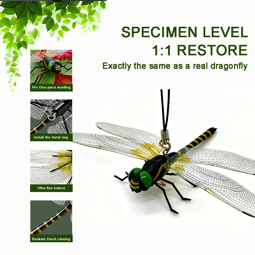 3D Artificial Dragonfly Bug Repellent (4Pcs) – Lifelike Outdoor Hanging Ornament & Garden Decor – Natural Fly,Durable PVC Hanging Use