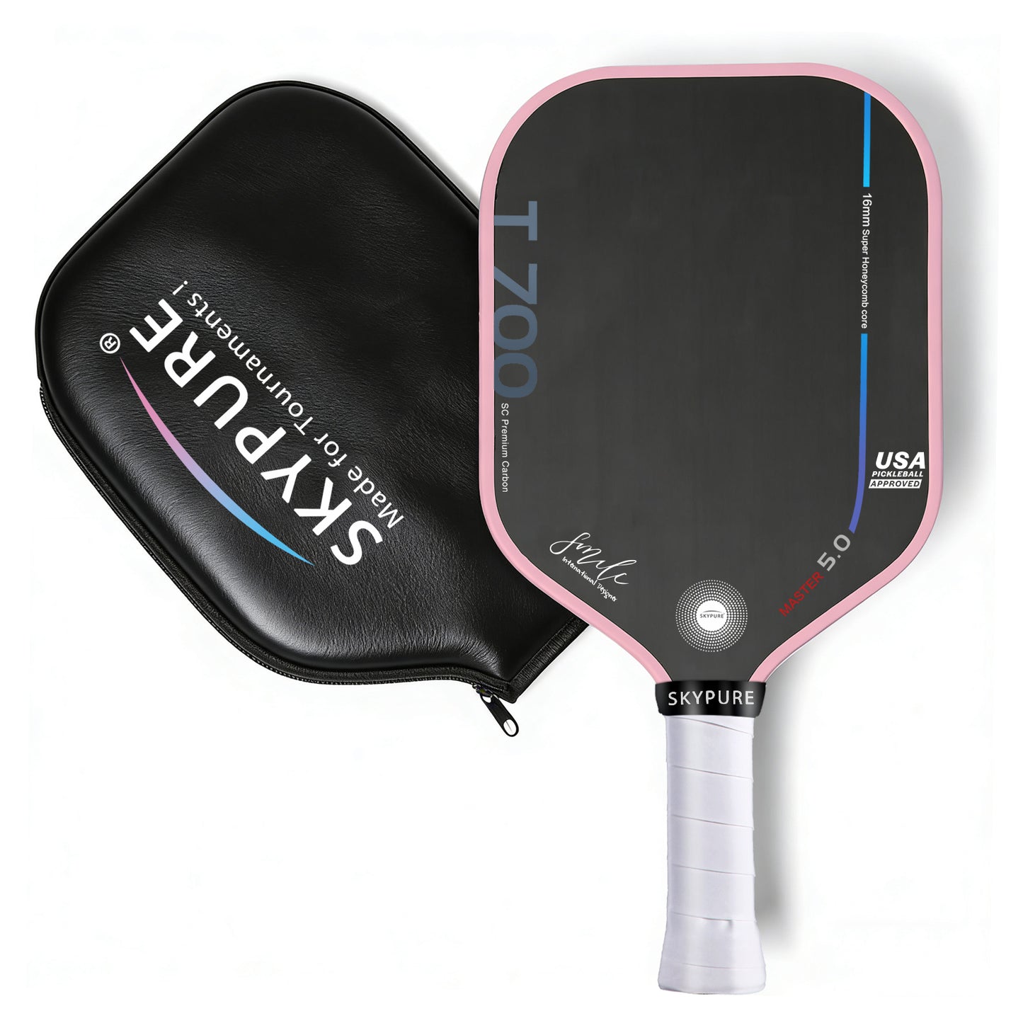 SkyPure Master 5.0 战术突击型匹克球拍 - 采用专有的时间冻结技术，专为追求战术打法的进阶球员设计，专业级工程，可实现精准落点、旋转控制和击球变化。