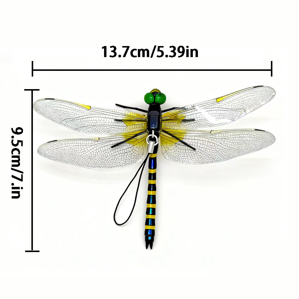3D Artificial Dragonfly Bug Repellent (4Pcs) – Lifelike Outdoor Hanging Ornament & Garden Decor – Natural Fly,Durable PVC Hanging Use