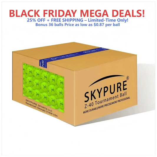 SKYPURE Z-40 Tournament  Ball 192balls very good use for pickleball machine High-Visibility Bright Green 40 Hole Textured Surface for Consistent Bounce Indoor/Outdoor Use for All Skill Levels USAPA Standard Premium Quality Pickleball