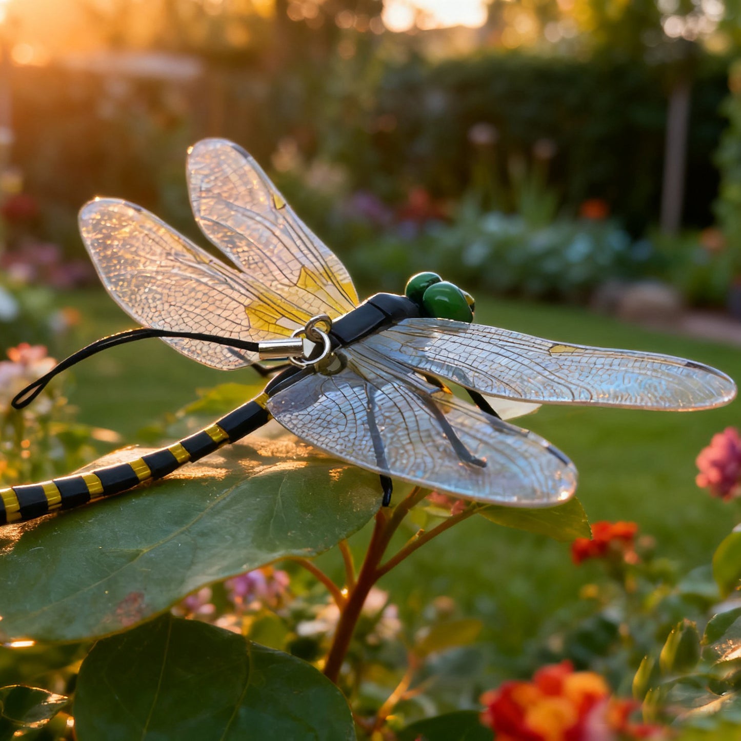 3D Artificial Dragonfly Bug Repellent (4Pcs) – Lifelike Outdoor Hanging Ornament & Garden Decor – Natural Fly,Durable PVC Hanging Use