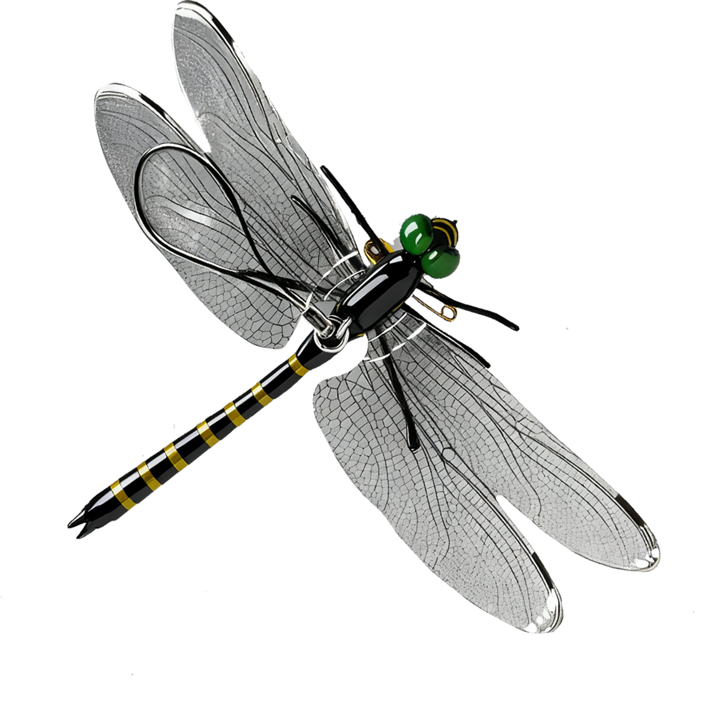 3D Artificial Dragonfly Bug Repellent (4Pcs) – Lifelike Outdoor Hanging Ornament & Garden Decor – Natural Fly,Durable PVC Hanging Use