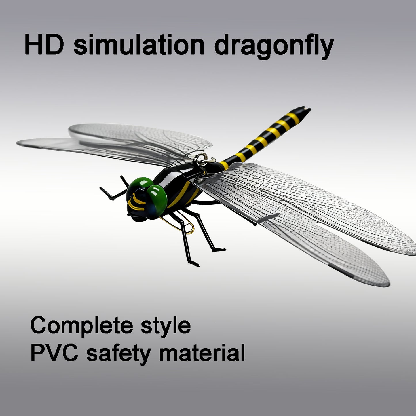 3D Artificial Dragonfly Bug Repellent (4Pcs) – Lifelike Outdoor Hanging Ornament & Garden Decor – Natural Fly,Durable PVC Hanging Use