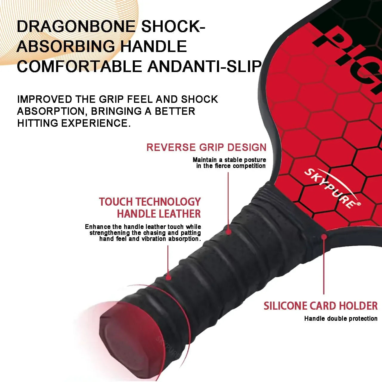 匹克球拍套装，2支球拍，符合美国匹克球协会（USAPA）标准的轻型匹克球拍，耐用的玻璃纤维拍面，聚丙烯蜂窝芯，舒适握柄，4个匹克球和一个球拍包